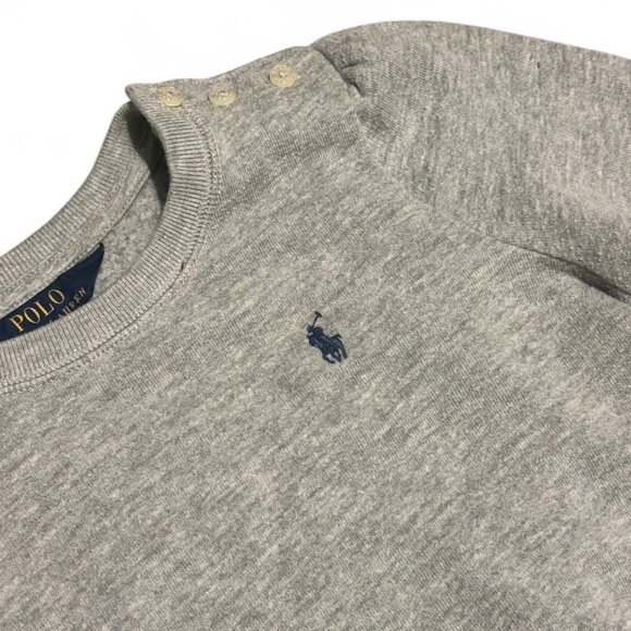 ✨ Ralph Lauren Girls’ Crewneck Sweatshirt – Shoulder Cinch & Shoulder Buttons - Picture 2 of 5